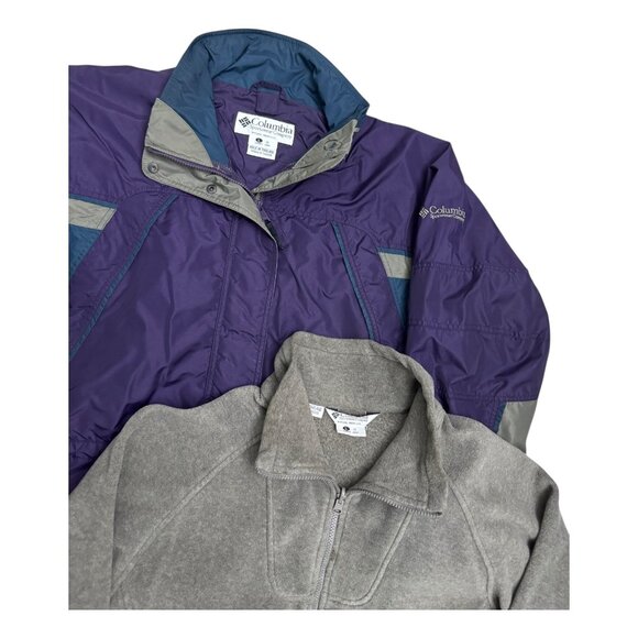 COLUMBIA 2-in-1 Convertible Fleece Waterproof Ski Snowboard Jacket Womens Large - Picture 2 of 6